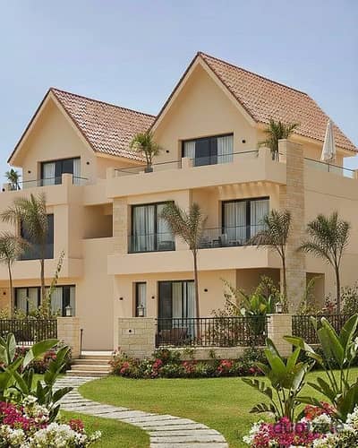 50pct off townhouse villa in Mostakbal City facing Spine Madinaty towers near East Valley Sodic Green Square and Aliva Mostakbal City compounds
