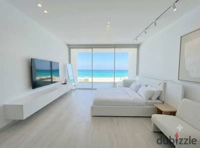 Luxury finished chalet with ACs direct panoramic sea view next Waterway Perla North Coast mins from Ras El Hekma Bay Sol Emaar Katameya Coast