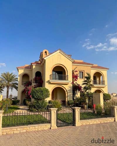 Villa available for purchase with a 12-year payment plan in New Cairo located in the Sarai Compound next to Madinaty on the Suez Road