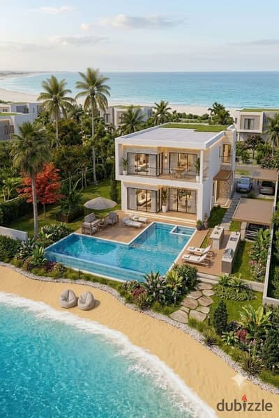 Standalone villa fully finished highest quality view excellent sea view North Coast next to Perla village Soul Ras El Hekma Waterway mins from TMG Sou