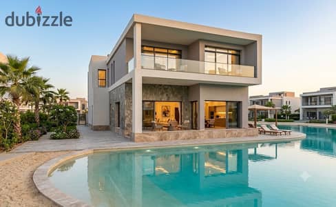Seize exclusive discount own fully finished villa North Coast next Waterway Perla North Coast mins Ras El Hekma Bay Sol Mountain View La Vista Bay