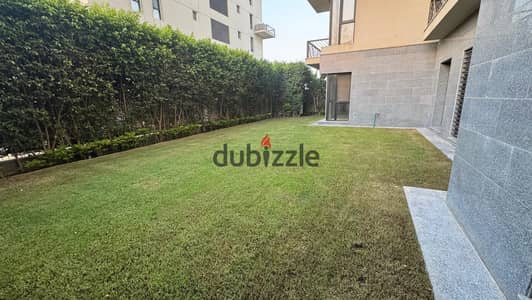 Ground floor apartment with 3 rooms, garden, and private entrance for sale on Suez Road near Saada Creek Town Patio La Vista Mivida