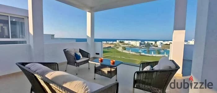 Own a two-story duplex chalet with a Maldives view + private rooftop fully finished in Ras El Hekma at the best price and with installments