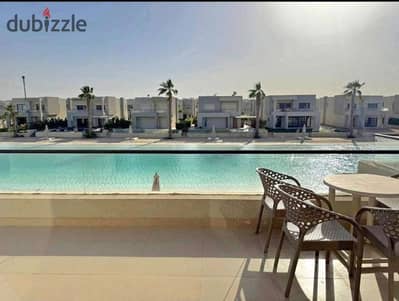 Finished chalet with double view of the lagoon and Ras El Hekma sea North Coast for sale in a prime location near Ogami and La Vista