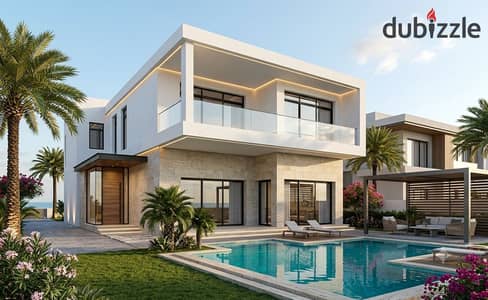 Finished standalone villa high quality finishing distinct sea view in North Coast by Perla village Sol Ras El Hekma Waterway mins from TMG Southmed