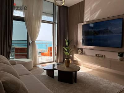 Beachfront chalet for sale at Cali Coast fully finished with ACs Prime investment near Alamein Towers Marina & Marassi 10year installmen.