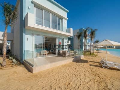 Lagoon front chalet fully finished with ACs 9 year installments Prime investment in Ras El Hekma near Modon La Vista Koun Zahra Playa and Seashell
