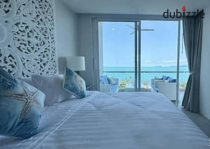 Fully furnished 1st row double view chalet for sale in the North Coast with ACs and kitchen Flexible 10 year installments or cash discount. Near Mara