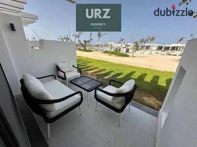 Lagoon front chalet fully finished with ACs 9 year installments Prime investment in Ras El Hekma near Modon La Vista Koun Zahra Playa and Seashell