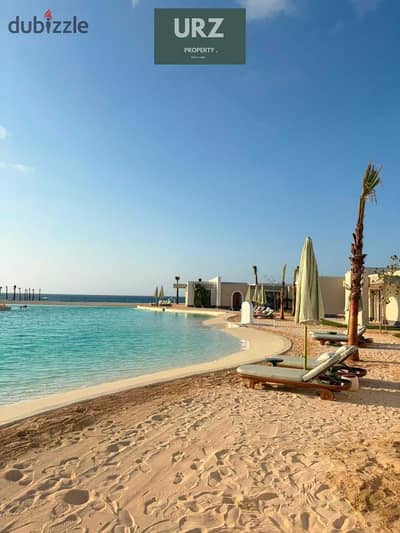 Lagoon front chalet fully finished with ACs 9 year installments Prime investment in Ras El Hekma near Modon La Vista Koun Zahra Playa and Seashell