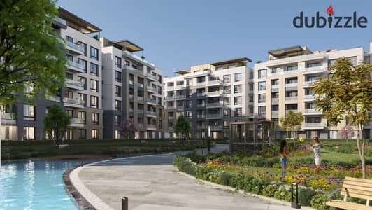 With an advance of 394 thousand, two-bedroom apartment with a garden for sale in Sheikh Zayed and installment up to 8 years with a view of the landscape