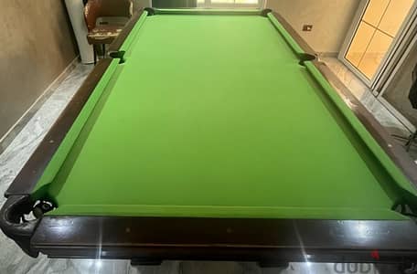طاولة ترابيزة بلياردو كسر زيرو كاملة بالملحقات والغطاء Billiards Table