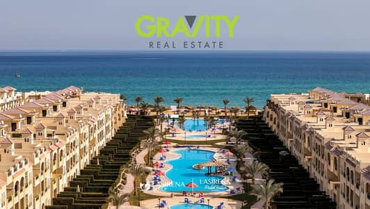 Two-bedroom chalet for sale in Palm Beach—specifically in the prime "Tamira" phase—in Ain Sokhna. It boasts an excellent location: north-facing, direc