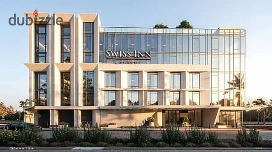 Own a Swiss Inn-managed hotel apartment with USD returns in a prime location next to Sphinx Airport. 10% down payment & 10-year installments.