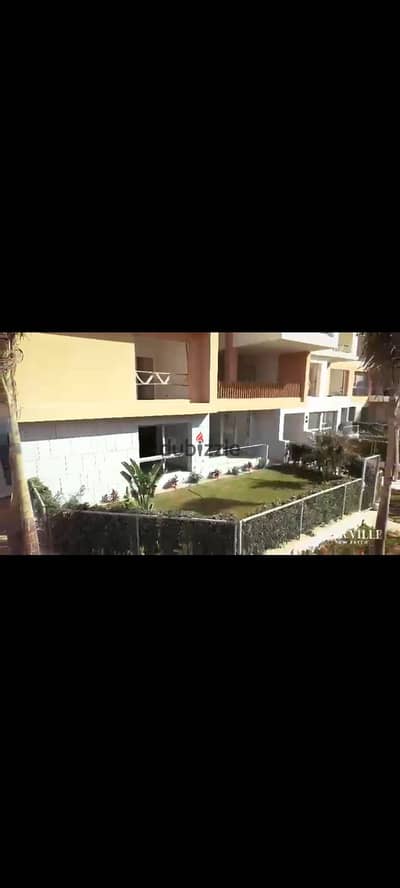 Writing  166 sqm apartment + 46 sqm garden in Marville New Zayed, opposite Sphinx Airport. 5% down payment, installments up to 10 years. Fully finishe