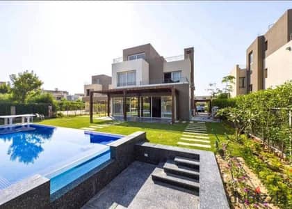 A great opportunity ! A luxurious 5-bedroom villa for sale at the best price in Patio Town Compound ( Prime location next to AUC and Mivida )