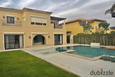 A great opportunity! A luxurious 5-bedroom villa for sale at the best price in Patio Compound ( Prime location next to AUC and Mivida )