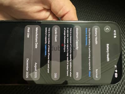 Iphone 16 265GB used for 8 months 2yrs warranty