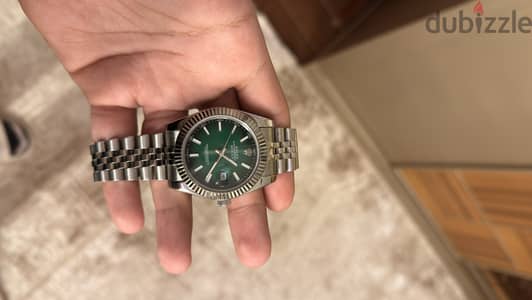 Rolex Datejust ombre green jubilee bracelet