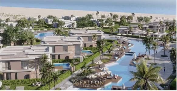 Ultra-lux chalet with panoramic sea & lagoon views in Koun North Coast, near La Vista & Emirati Modon in Ras El Hekma.
