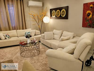 Furnished 112 sq m apartment for rent in Al Rehab, Block 121, near main roads.