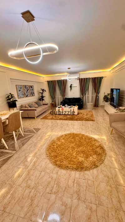 Furnished apartment for rent 162 sqm super lux finishes fourth floor near Eastern Market East Court services and Gate 24 in Phase 8 Al Rehab 2