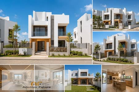 Ready-to-move-villa (378 sqm) with a private garden located next to Palm Hills and Mountain View available with an 8-year installment plan