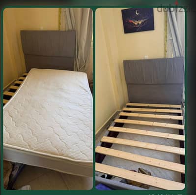 Single bed with mattress