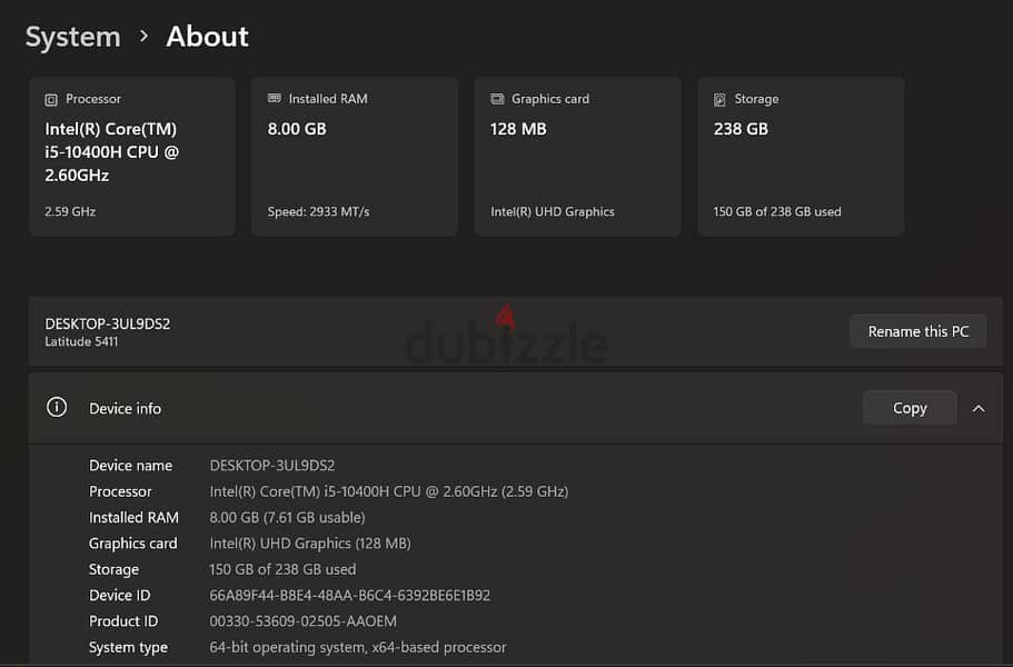 dell latitude 5411 6