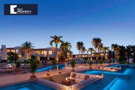 Chalet For Sale In Palm Hills Hacienda West - North Coast with Private Garden, Ready To Move and Flexible Installments