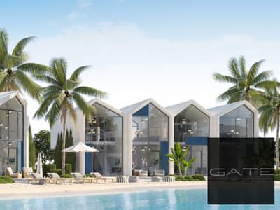 Distinctive twin house for sale at D-Bay, North Coast; features a direct lagoon view and a fully northern orientation.