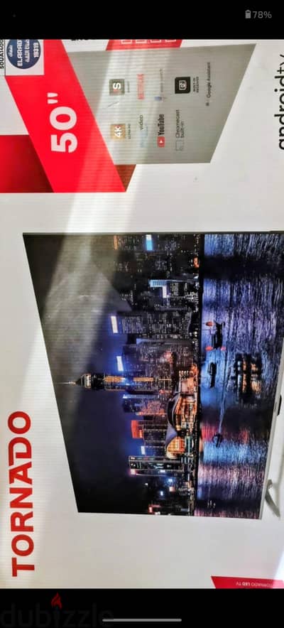 شاشة تورنيدو 50 بوصة 4K Smart Android
