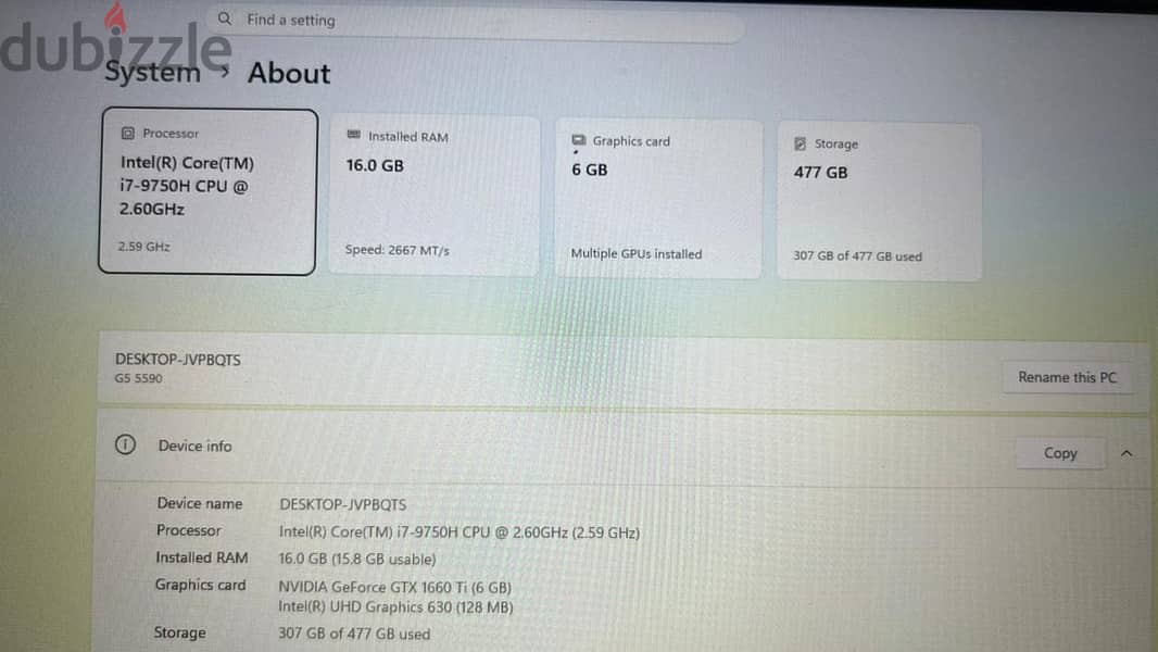 Dell g5 5590 3