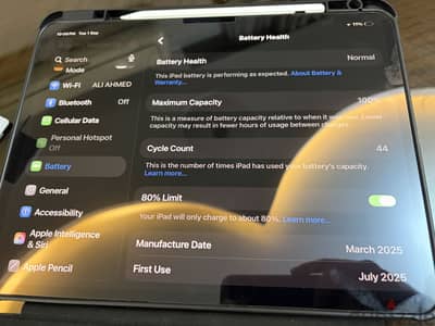 IPAD PRO M4 13 inch 265gb wifi + cellular battery 100% + accessories