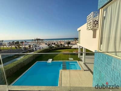 For the first time, a luxury villa directly on the beach on  Natural Lagoon in Ras El Hekma Bay modon North Coast near Marassi Marsa Bogosh and Almaz