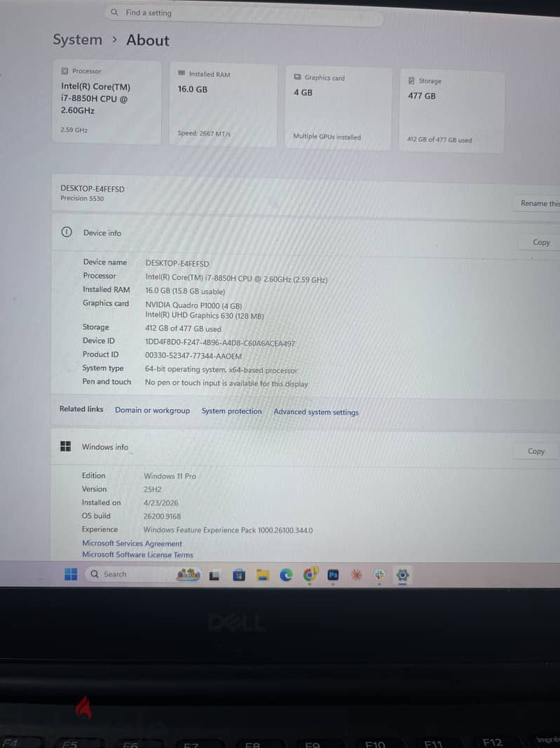 Laptop dell precision 5530 2