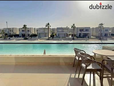 First row on Crystal Lagoon fully finished chalet for sale prime location next to Hacienda and Hyde Park Ras El Hekma near Cali Coast and June sodic