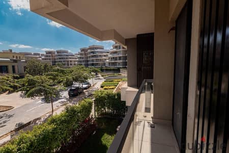 For those seeking residence or investment a Double View apartment overlooking a garden and pool is for sale near Al Rehab and Mountain View Hyde Park