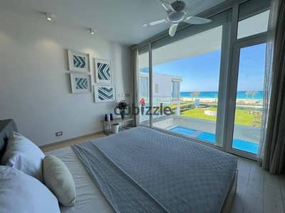 Fully finished townhouse with full sea view ready to move in with ACs and kitchen in prime Ras El Hekma location near Seashell and Playa for sale