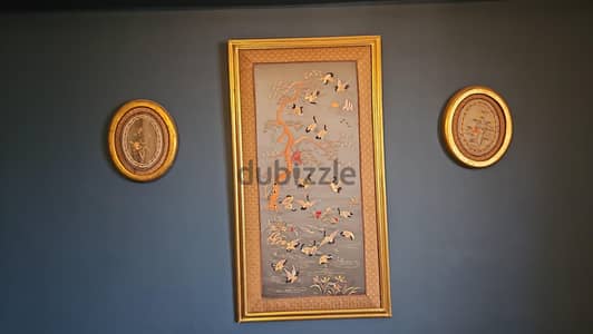 ٣ لوحاتتطريز اسيوى مميزين