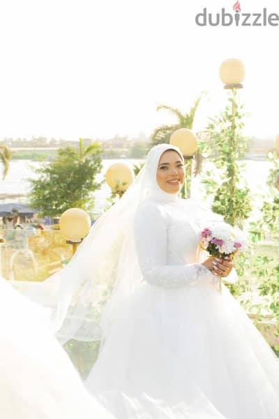 فستان زفاف برنسيسه استعمال شخصي بحالة الزيرو
