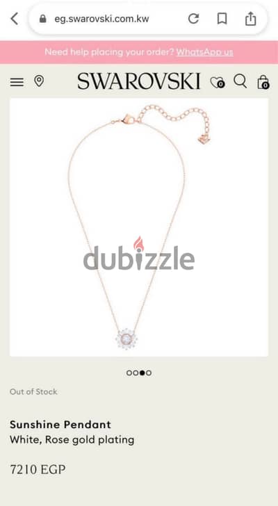 Swarovski pendant, Mixed cuts, Sun, Pink, 18K rose gold finish