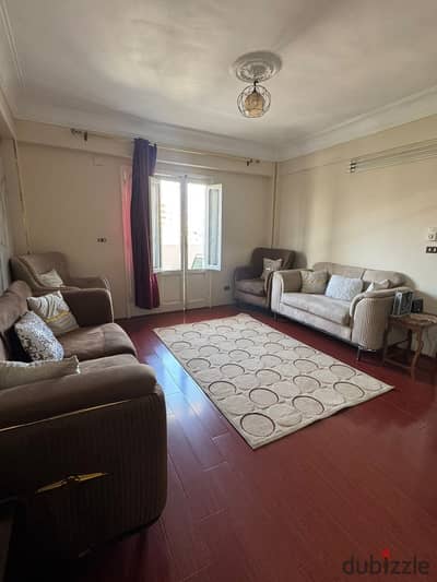 Available furnished apartment in El-Basha Square, near Qasr El-Eyni