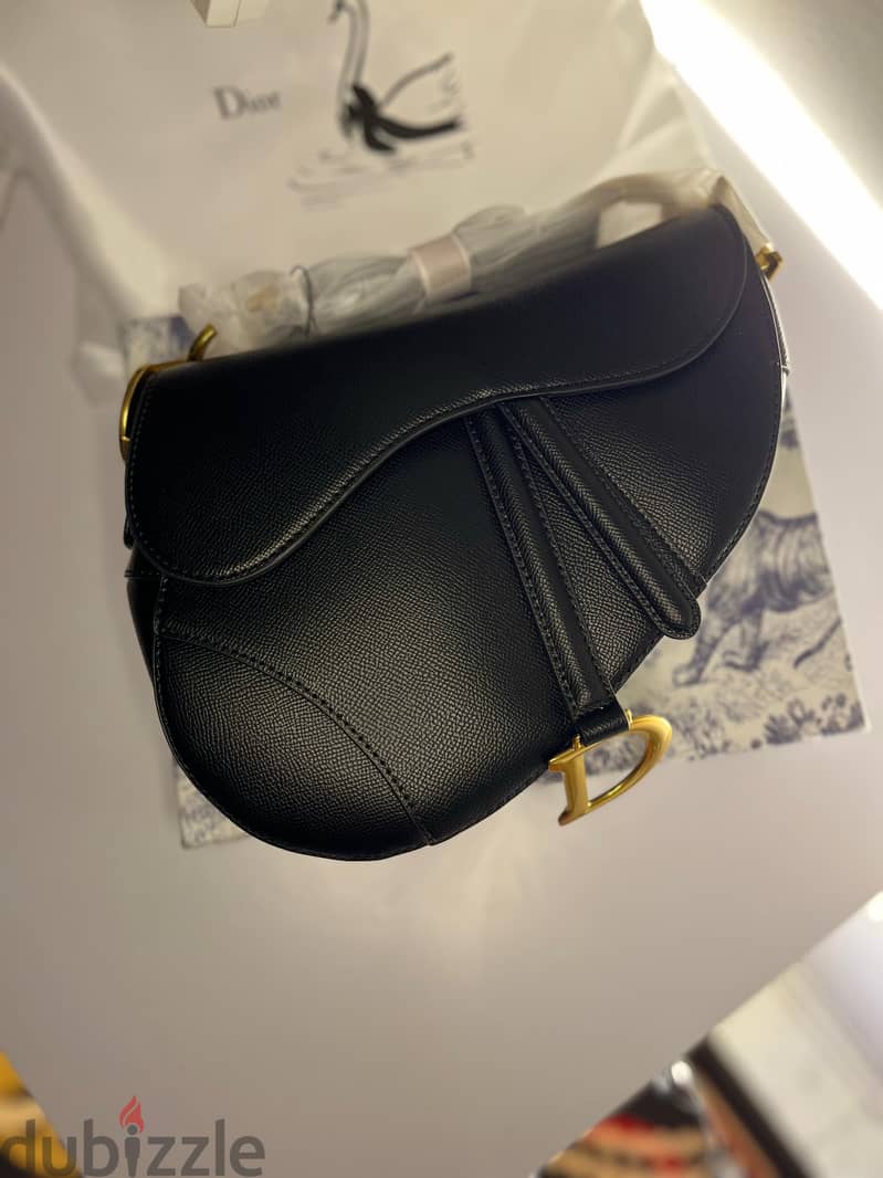 Dior saddle bag( mideum)(Black) 4
