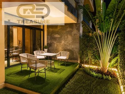 furnished Apartment with garden for rent in Azad - new cairo