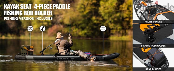 End of Season Clearance! MYBOAT Inflatable Fishing Board (SUP)
