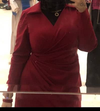 Elegant burgundy dress