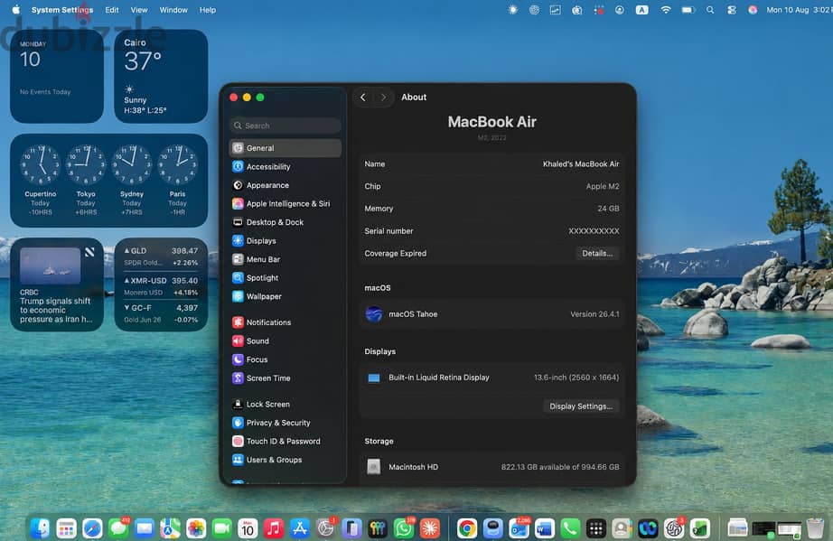 Maximum Specs 13" Midnight Macbook Air 1