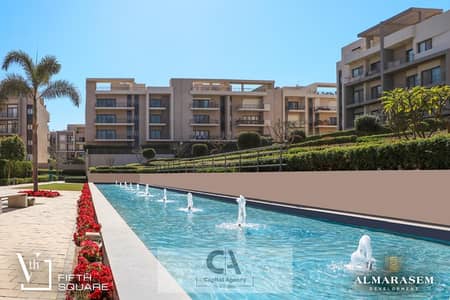 Ground floor apartment with garden for sale cash price ready to move in Fifth Square compound in the heart of Golden Square fully finished