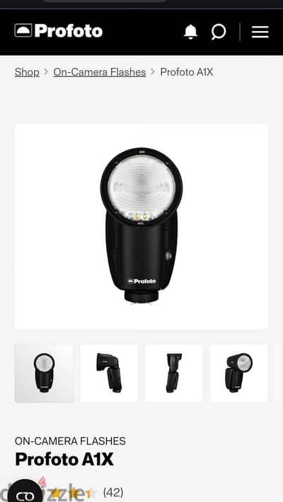 Profoto A1X Flash for canon + trigger + diffuser